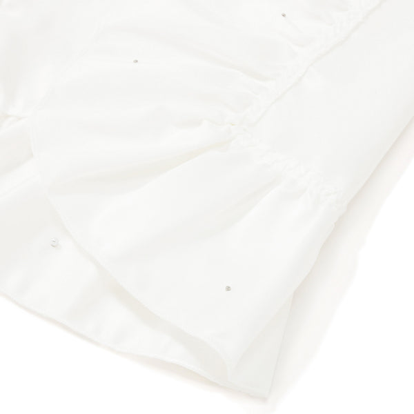 フリルパール ランチマット ホワイト