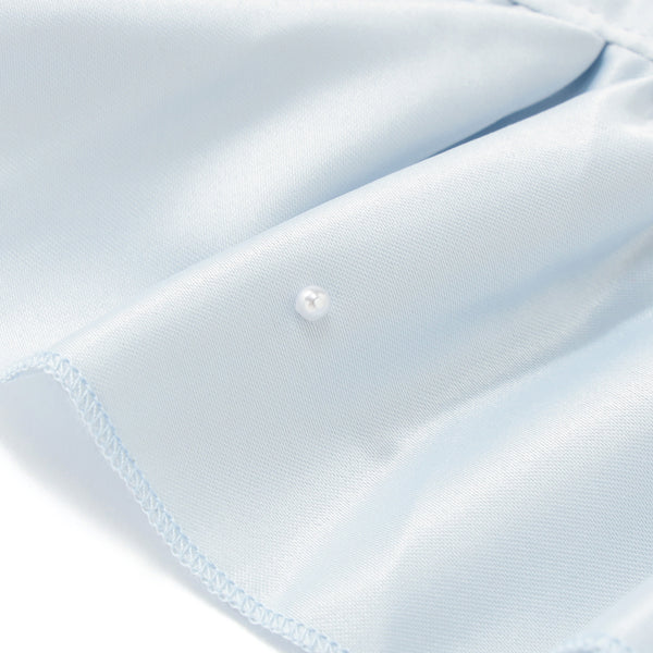 フリルパール ランチマット ライトブルー