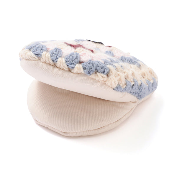 クロシェ ミトン ブルー