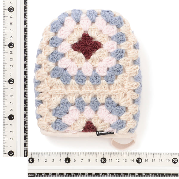 クロシェ ミトン ブルー