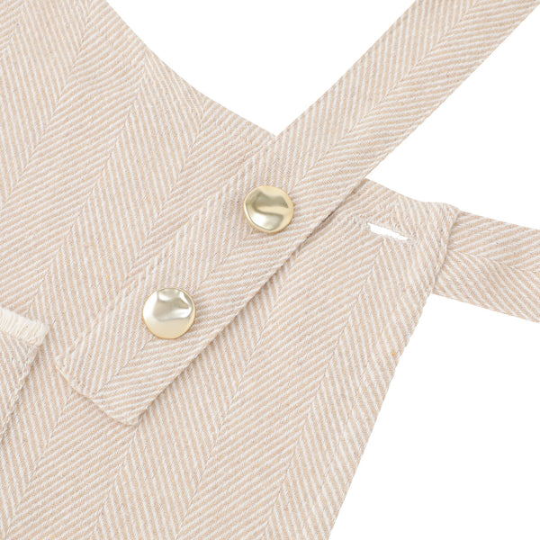 ヘリンボーン フルエプロン ベージュ