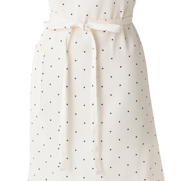 ドットフリル フルエプロン アイボリー