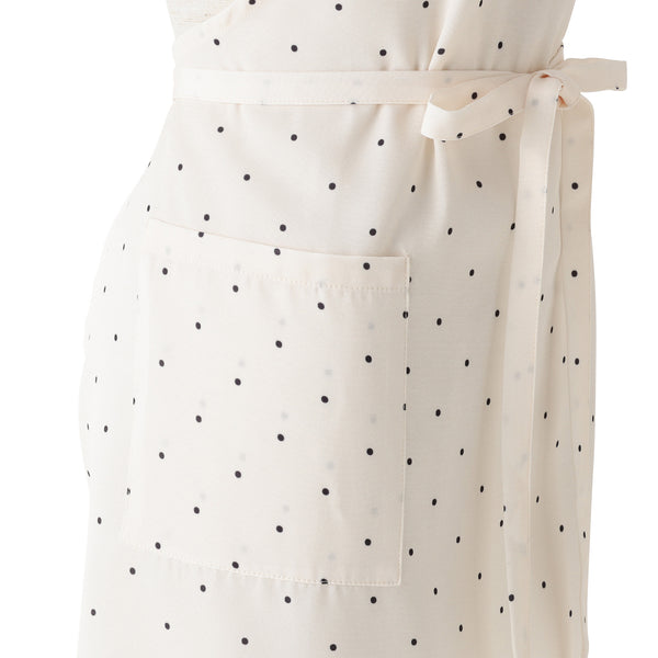 ドットフリル フルエプロン アイボリー