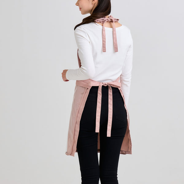 2WAY お掃除 フルエプロン ピンク