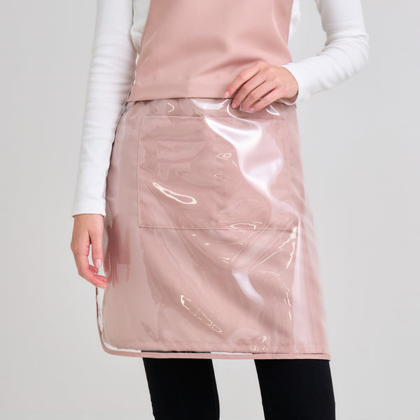 2WAY お掃除 フルエプロン ピンク