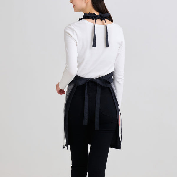 2WAY お掃除 フルエプロン ブラック