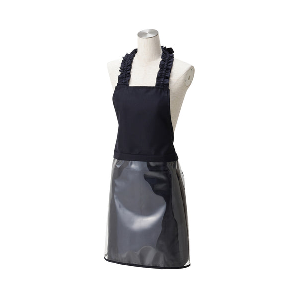 2WAY お掃除 フルエプロン ブラック