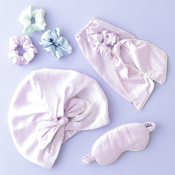 シルク ヘアゴム 3個セット パープル | Francfranc（フランフラン