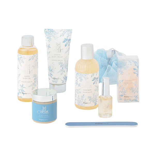 明日処分予定　フランフラン BODYSHOP BUCKHOMME JM 贈答品 セット ボディケア タオル ボディーソープセット ハンドソープ　BULK HOMME サルア アイマスク ベルルフレ ボディケアギフトセット L ブルー | Francfranc（フラン