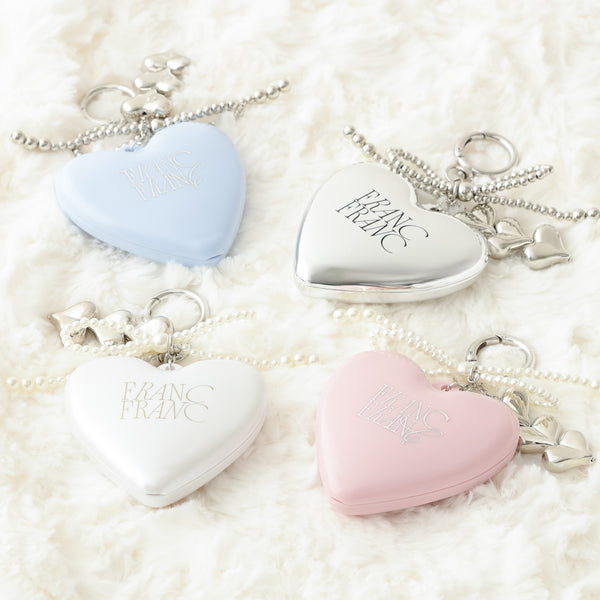 チャーム付き ミラー＆ブラシ シルバー