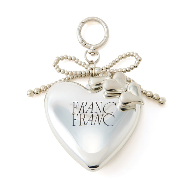 チャーム付き ミラー＆ブラシ シルバー