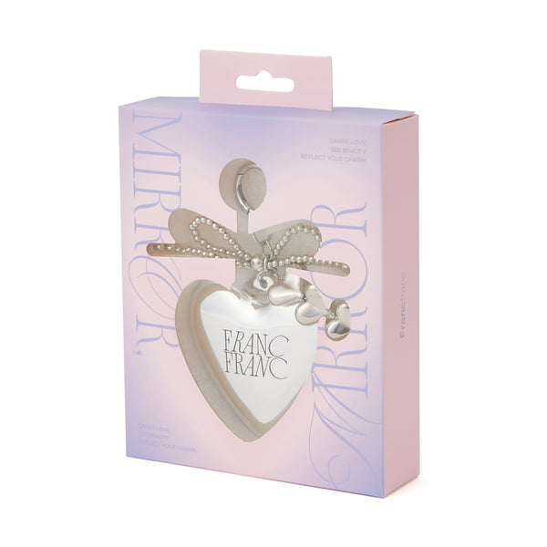 チャーム付き ミラー＆ブラシ シルバー