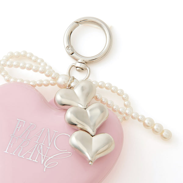 チャーム付き ミラー＆ブラシ ピンク | Francfranc（フランフラン