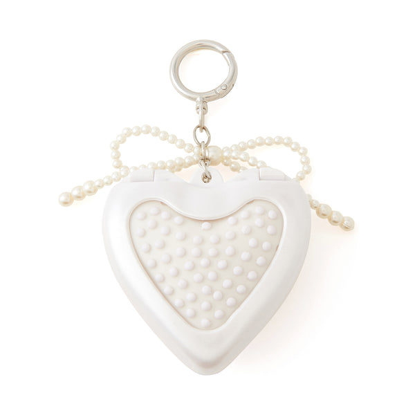 チャーム付き ミラー＆ブラシ ホワイト