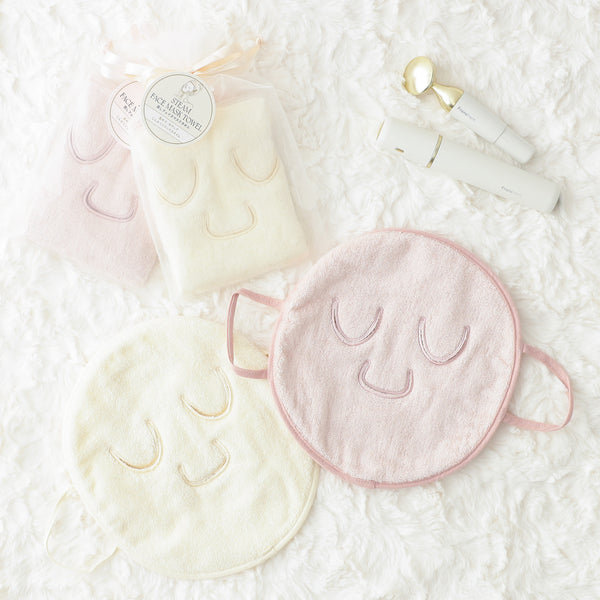 蒸しフェイスマスクタオル ピンク