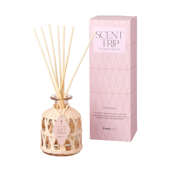セントトリップ フレグランスディフューザー ピンク（ソフトリネンの香り）