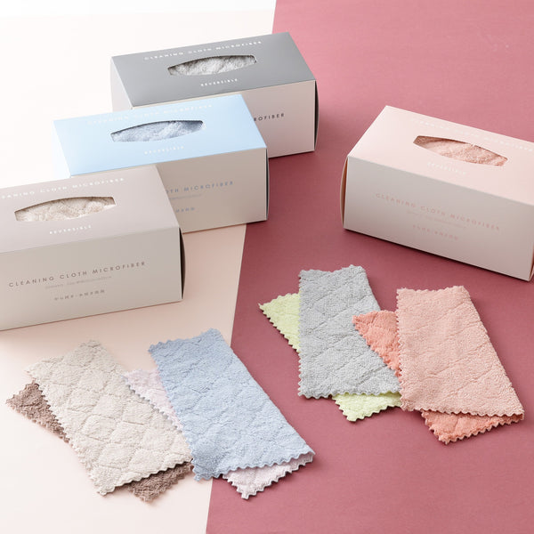 クリーニングクロス マイクロファイバー リバーシブル ピンク 20枚入り