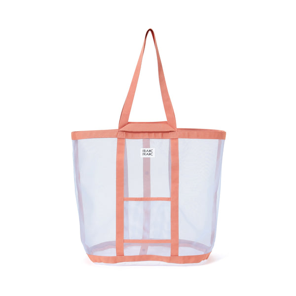 メッシュランドリーバッグ ブルー×オレンジ