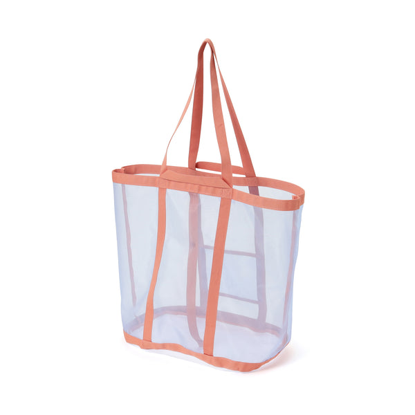 メッシュランドリーバッグ ブルー×オレンジ