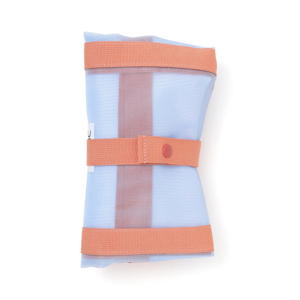 メッシュランドリーバッグ ブルー×オレンジ