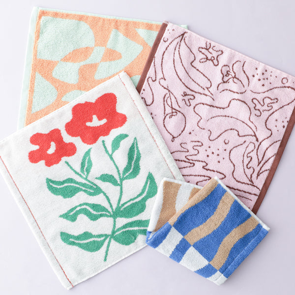 抗菌防臭 アート ウォッシュタオル ドローイング