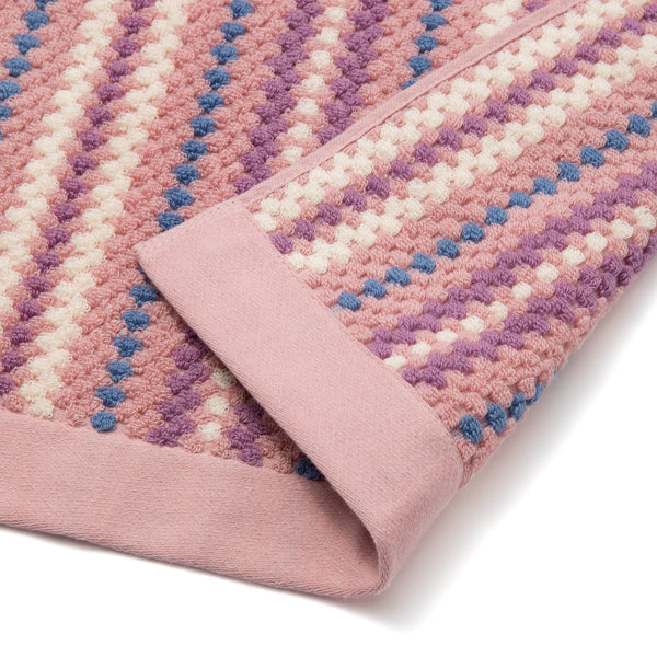 抗菌防臭コージージャカード バスタオル ピンク