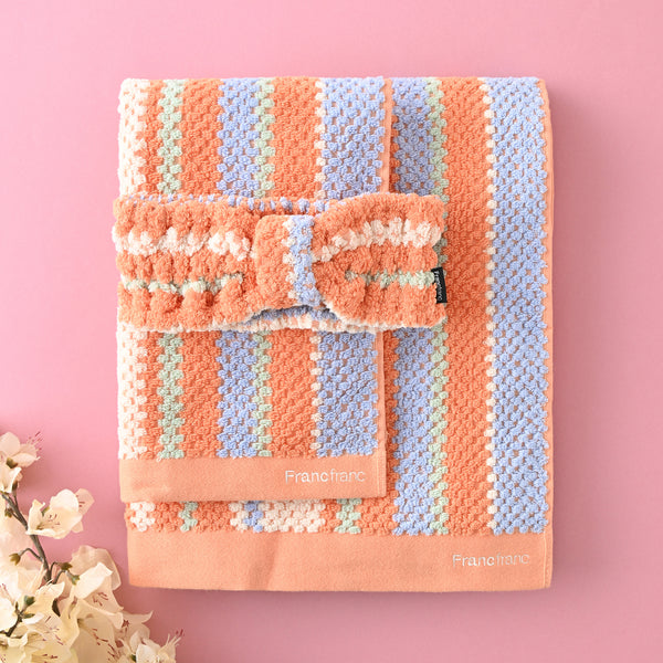 抗菌防臭コージージャカード バスタオル オレンジ | Francfranc