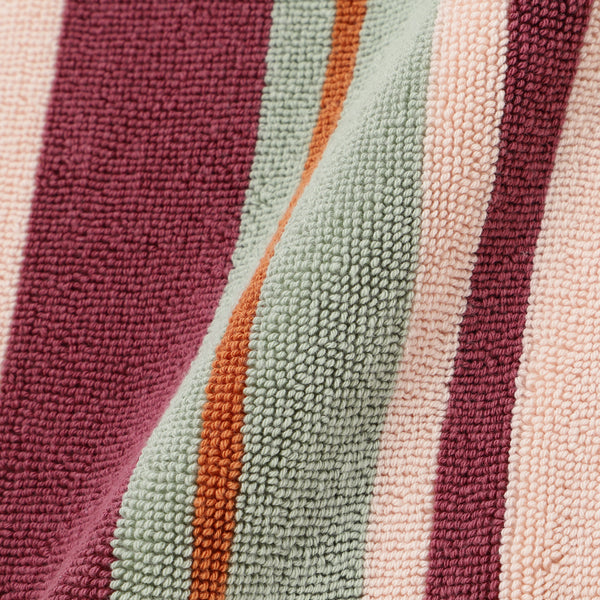 抗菌防臭タオルマット ランダムストライプ ブラウン