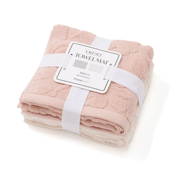 ヴァレセットタオルマット フラワー ピンク