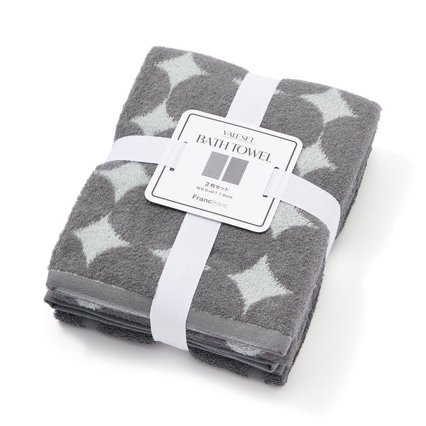 ヴァレセットバスタオル ドット グレー