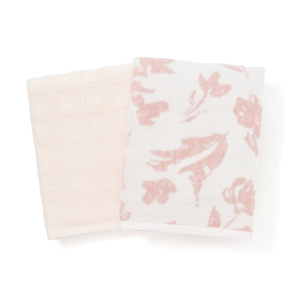 ヴァレセットバスタオル ナチュラルフラワー ピンク