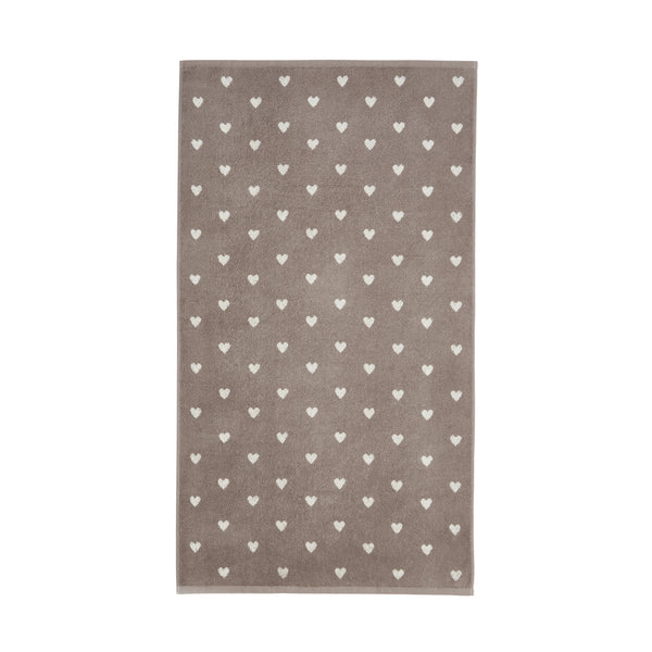 ヴァレセットバスタオル ミニハート ブラウン
