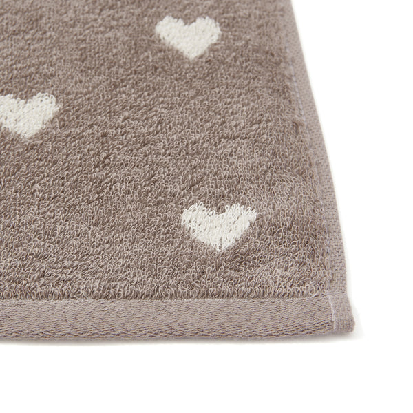 ヴァレセットバスタオル ミニハート ブラウン