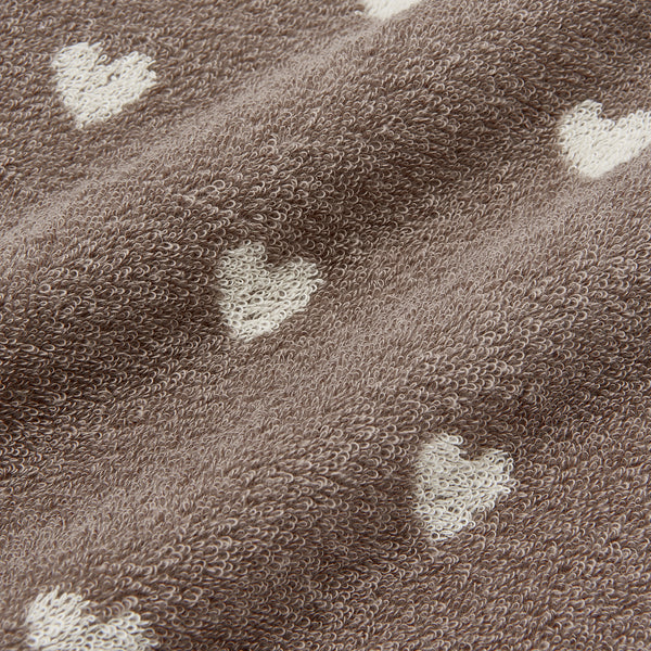 ヴァレセットバスタオル ミニハート ブラウン