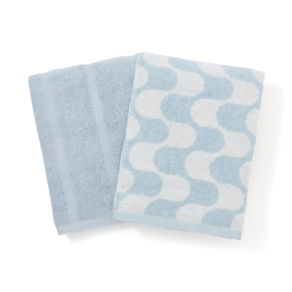 ヴァレセットバスタオル ウェーブ ブルー