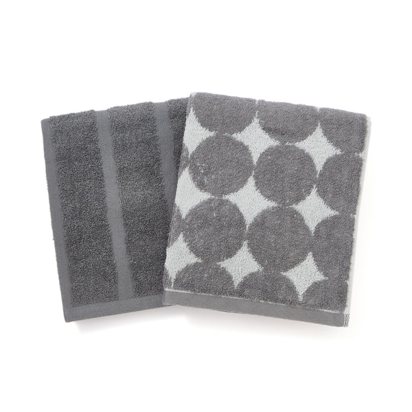 ヴァレセットフェイスタオル ドット グレー