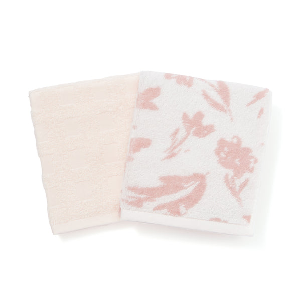 ヴァレセットフェイスタオル ナチュラルフラワー ピンク
