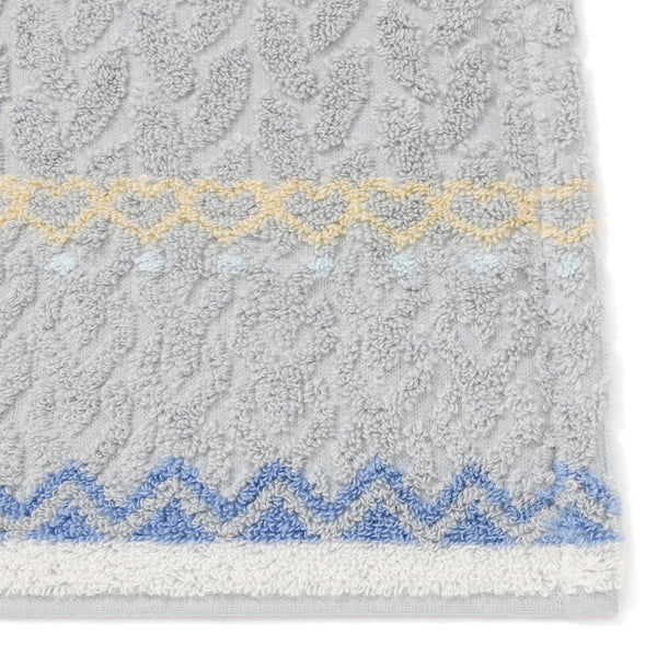 抗菌防臭 ノルディック フェイスタオル グレー