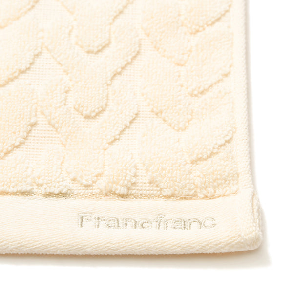 抗菌防臭ニット柄 タオルマット ホワイト | Francfranc（フランフラン