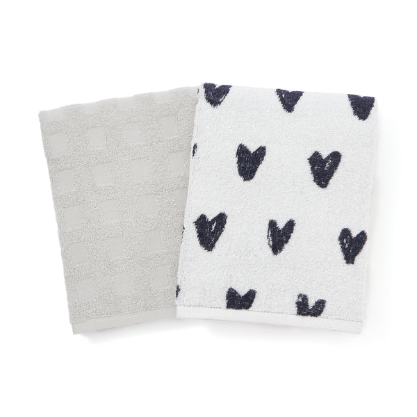 ヴァレセットバスタオル ハート ホワイト