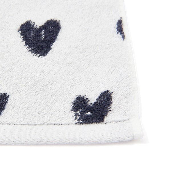 ヴァレセットフェイスタオル ハート ホワイト