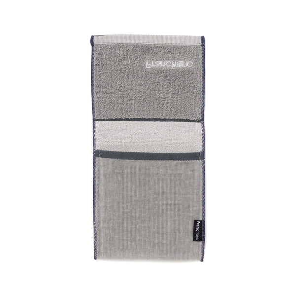抗菌防臭ポケット付 ハーフハンカチ カラーパレット グレー