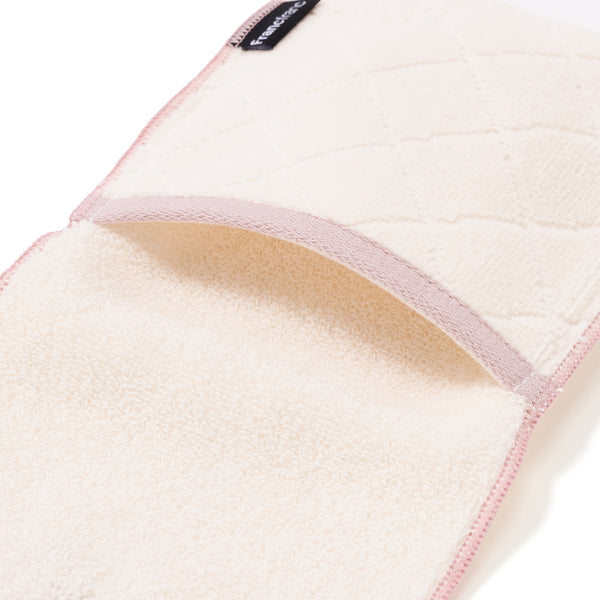 抗菌防臭ポケット付 ハーフハンカチ スカラップ アイボリー