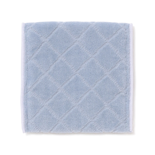 抗菌防臭ポケット付 ハーフハンカチ スカラップ ブルーグレー