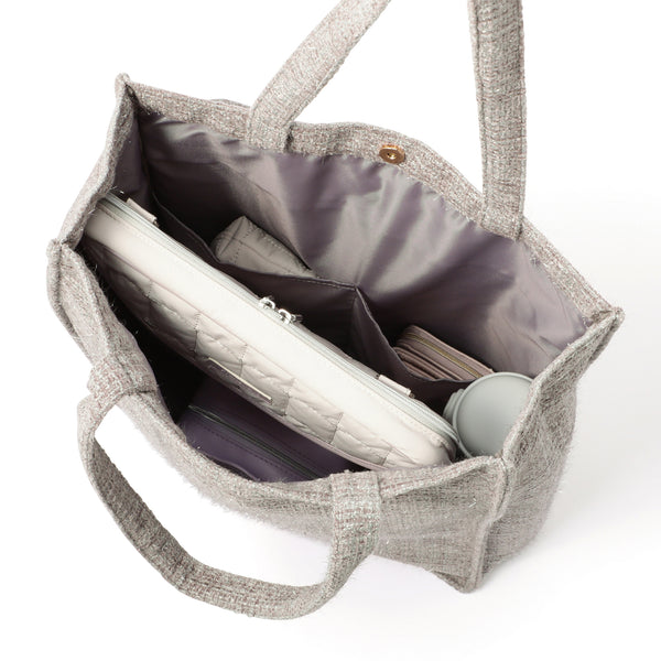 ロゴトート ツイード M グレー