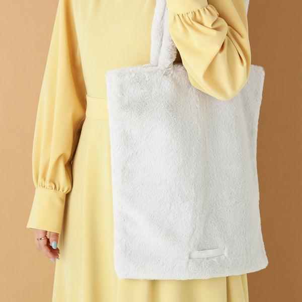 ロゴトート ファー S アイボリー