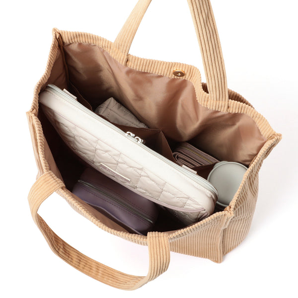 ロゴトート コーデュロイ M ベージュ