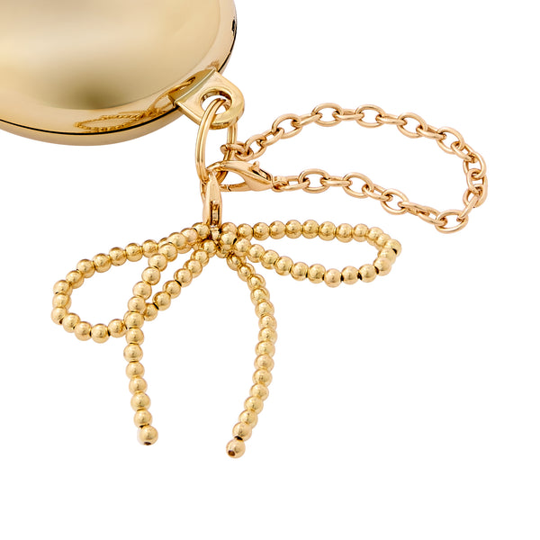 バッグチャームエコバッグ ハードタイプ ハート ゴールド