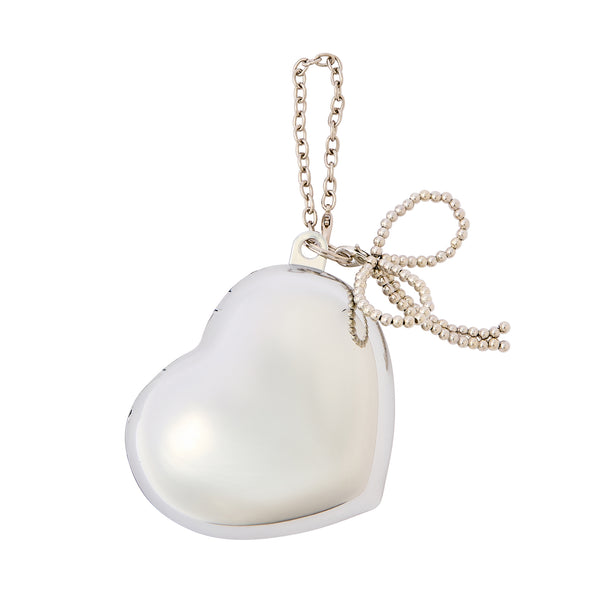 バッグチャームエコバッグ ハードタイプ ハート シルバー