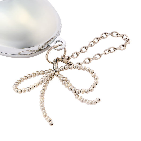 バッグチャームエコバッグ ハードタイプ ハート シルバー